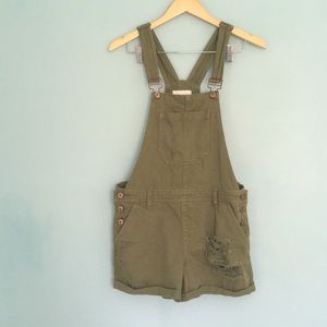 Olive Green Overalls